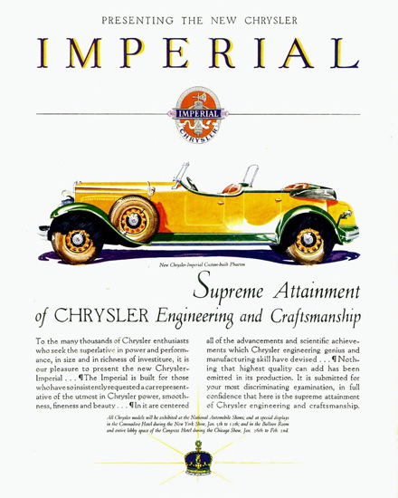Roaring 1920s Chrysler Imperial Custom Built Phaeton 1929 | Roaring 1920s Ad Art and Magazine Cover Art