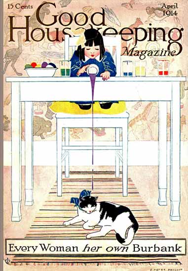 Roaring 1920s Coles Phillips Good Housekeeping April 1914 Copyright | Roaring 1920s Ad Art and Magazine Cover Art