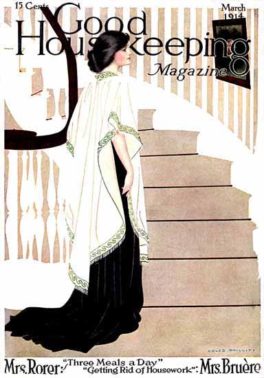 Roaring 1920s Coles Phillips Good Housekeeping March 1914 Copyright | Roaring 1920s Ad Art and Magazine Cover Art