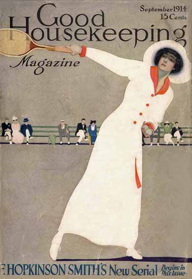 Roaring 1920s Coles Phillips Good Housekeeping Sept 1914 Copyright | Roaring 1920s Ad Art and Magazine Cover Art