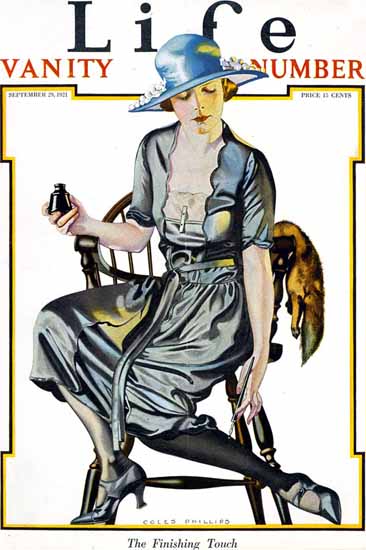Roaring 1920s Coles Phillips Life Cover Finishing 1921-09-29 Copyright | Roaring 1920s Ad Art and Magazine Cover Art