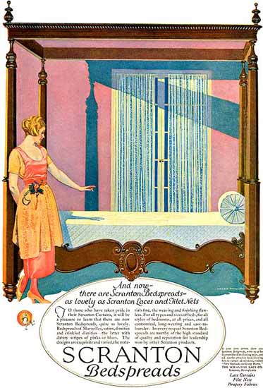 Roaring 1920s Coles Phillips Scranton Bedspreads 1923 | Roaring 1920s Ad Art and Magazine Cover Art