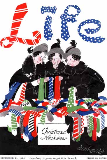 Roaring 1920s Don Herold Life Humor Magazine 1924-12-11 Copyright | Roaring 1920s Ad Art and Magazine Cover Art