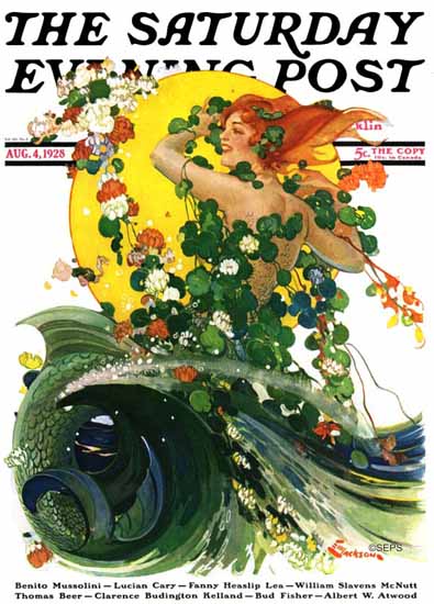 Roaring 1920s EM Jackson Artist Saturday Evening Post 1928_08_04 | Roaring 1920s Ad Art and Magazine Cover Art
