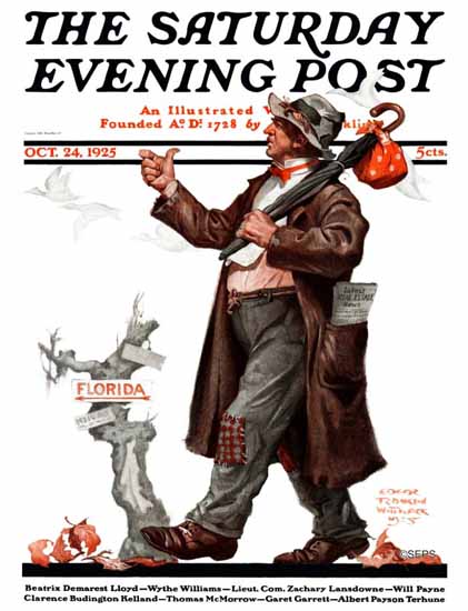 Roaring 1920s Edgar Franklin Wittmack Saturday Evening Post 1925_10_24 | Roaring 1920s Ad Art and Magazine Cover Art