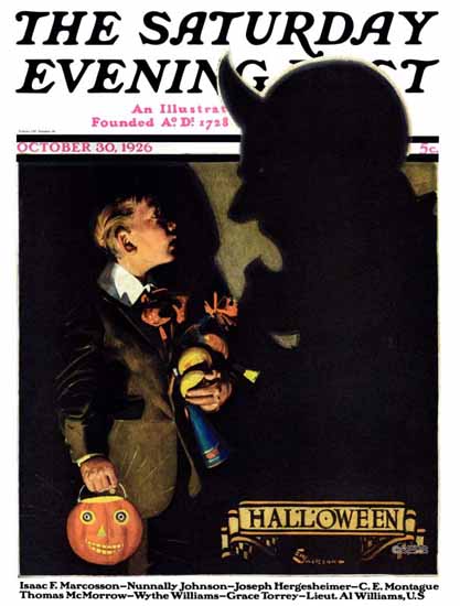 Roaring 1920s Edgar Franklin Wittmack Saturday Evening Post 1926_10_30 | Roaring 1920s Ad Art and Magazine Cover Art