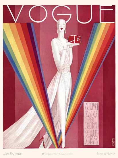 Roaring 1920s Eduardo Garcia Benito Vogue Cover 1926-09-01 Copyright | Roaring 1920s Ad Art and Magazine Cover Art