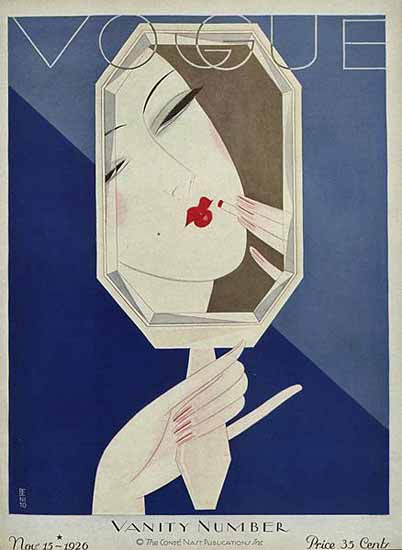 Roaring 1920s Eduardo Garcia Benito Vogue Cover 1926-11-15 Copyright | Roaring 1920s Ad Art and Magazine Cover Art