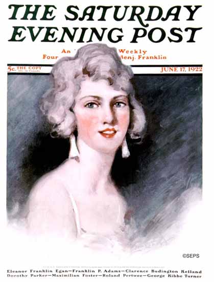 Roaring 1920s Ellen Pyle Artist Saturday Evening Post 1922_06_17 | Roaring 1920s Ad Art and Magazine Cover Art