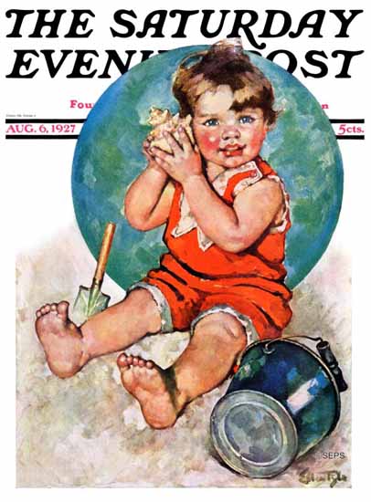 Roaring 1920s Ellen Pyle Artist Saturday Evening Post 1927_08_06 | Roaring 1920s Ad Art and Magazine Cover Art