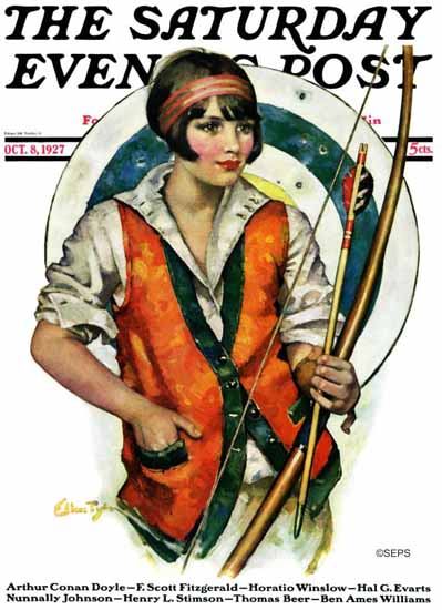 Roaring 1920s Ellen Pyle Saturday Evening Post 1927_10_08 | Roaring 1920s Ad Art and Magazine Cover Art