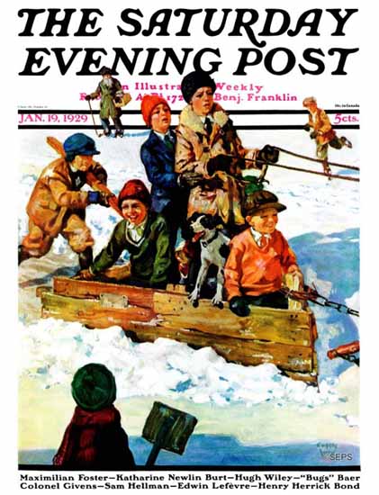 Roaring 1920s Eugene Iverd Saturday Evening Post 1929_01_19 | Roaring 1920s Ad Art and Magazine Cover Art