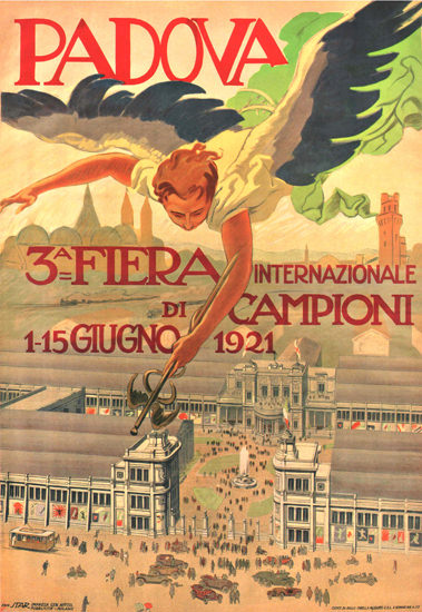 Roaring 1920s Fiera Internazionale Di Campioni Padova 1921 | Roaring 1920s Ad Art and Magazine Cover Art