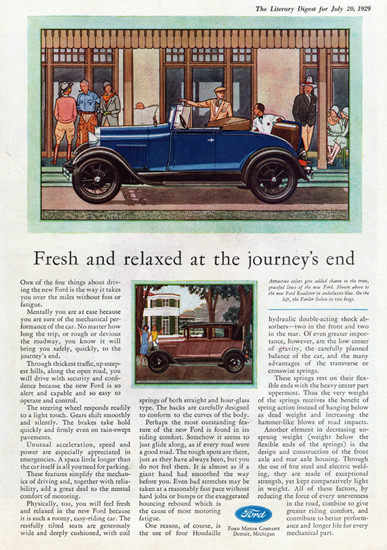 Roaring 1920s Ford Roadster 1929 Fresh And Relaxed At End | Roaring 1920s Ad Art and Magazine Cover Art