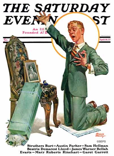 Roaring 1920s Frederic Stanley Saturday Evening Post 1927_04_30 | Roaring 1920s Ad Art and Magazine Cover Art