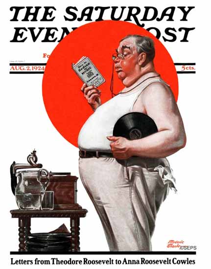 Roaring 1920s Frederic Stanley Saturday Evening Post Music 1924_08_02 | Roaring 1920s Ad Art and Magazine Cover Art