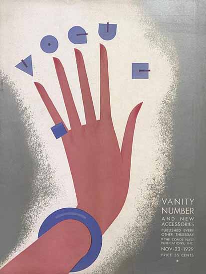 Roaring 1920s Guillermo Bolin Vogue Cover 1929-11-23 Copyright | Roaring 1920s Ad Art and Magazine Cover Art
