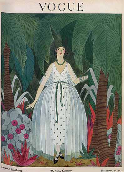 Roaring 1920s Harriet Meserole Vogue Cover 1921-01-15 Copyright | Roaring 1920s Ad Art and Magazine Cover Art