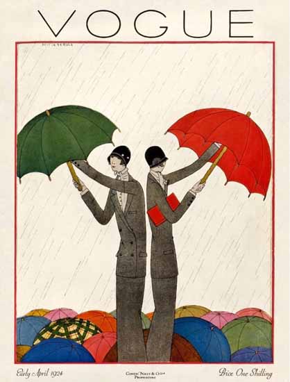Roaring 1920s Harriet Meserole Vogue Cover 1924-04-01 Copyright | Roaring 1920s Ad Art and Magazine Cover Art