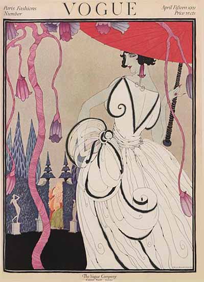 Roaring 1920s Helen Dryden Vogue Cover 1921-04-15 Copyright | Roaring 1920s Ad Art and Magazine Cover Art