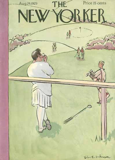 Roaring 1920s Helen E Hokinson The New Yorker 1929_08_24 Copyright | Roaring 1920s Ad Art and Magazine Cover Art
