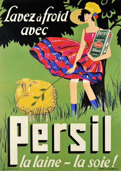 Roaring 1920s Henkel Persil Lavez Froid 1927 Washing Powder | Roaring 1920s Ad Art and Magazine Cover Art