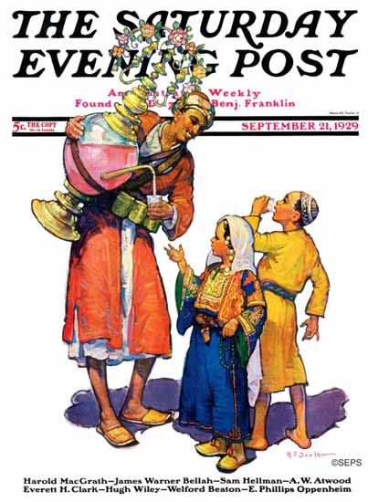 Roaring 1920s Henry J Soulen Saturday Evening Post Cover 1929_09_21 | Roaring 1920s Ad Art and Magazine Cover Art