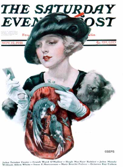 Roaring 1920s J Knowles Hare Artist Saturday Evening Post 1921_11_12 | Roaring 1920s Ad Art and Magazine Cover Art