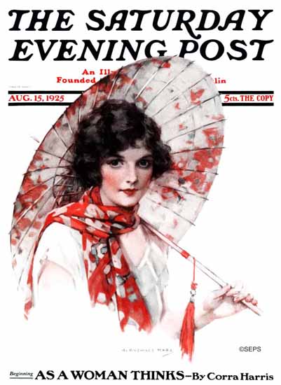 Roaring 1920s J Knowles Hare Saturday Evening Post 1925_08_15 | Roaring 1920s Ad Art and Magazine Cover Art