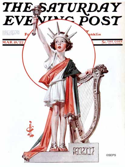 Roaring 1920s JC Leyendecker Artist Saturday Evening Post 1922_03_18 | Roaring 1920s Ad Art and Magazine Cover Art