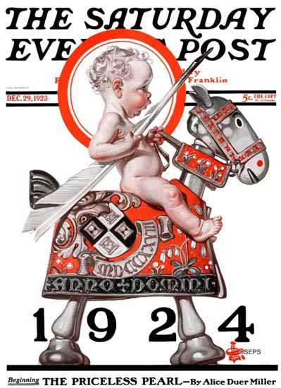 Roaring 1920s JC Leyendecker Artist Saturday Evening Post 1923_12_29 | Roaring 1920s Ad Art and Magazine Cover Art