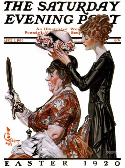 Roaring 1920s JC Leyendecker Saturday Evening Post 1920_04_03 | Roaring 1920s Ad Art and Magazine Cover Art