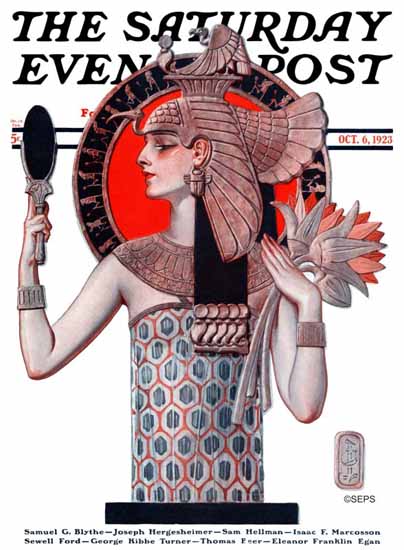 Roaring 1920s JC Leyendecker Saturday Evening Post 1923_10_06 | Roaring 1920s Ad Art and Magazine Cover Art