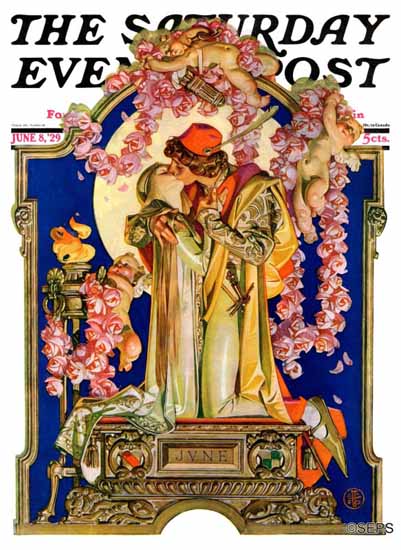 Roaring 1920s JC Leyendecker Saturday Evening Post June 1929_06_08 | Roaring 1920s Ad Art and Magazine Cover Art