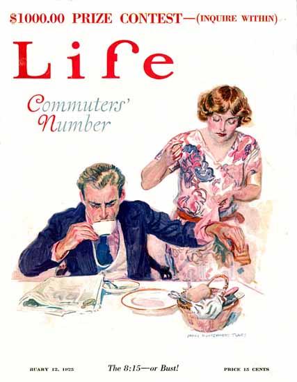 Roaring 1920s James Montgomery Flagg Life Cover 1925-02-12 Copyright | Roaring 1920s Ad Art and Magazine Cover Art