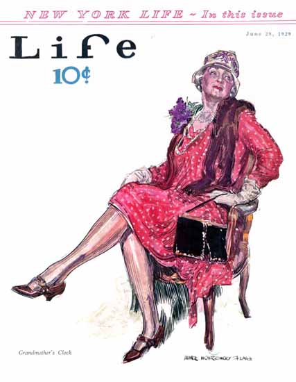 Roaring 1920s James Montgomery Flagg Life Cover 1929-06-28 Copyright | Roaring 1920s Ad Art and Magazine Cover Art