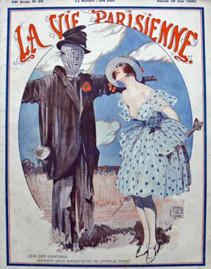 Roaring 1920s La Vie Parisienne 1920 Dancings Georges Leonnec | Roaring 1920s Ad Art and Magazine Cover Art