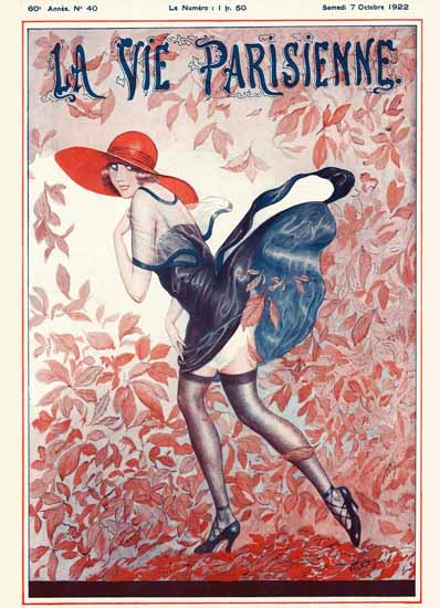 Roaring 1920s La Vie Parisienne 1922 Octobre 7 ValdEs | Roaring 1920s Ad Art and Magazine Cover Art