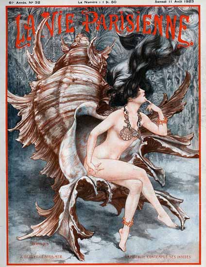 Roaring 1920s La Vie Parisienne 1923 A Deauville-Sous-Mer | Roaring 1920s Ad Art and Magazine Cover Art