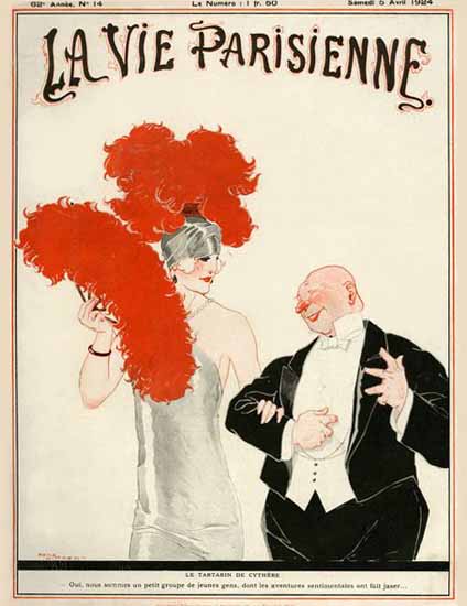 Roaring 1920s La Vie Parisienne 1924 Le Tartarin | Roaring 1920s Ad Art and Magazine Cover Art