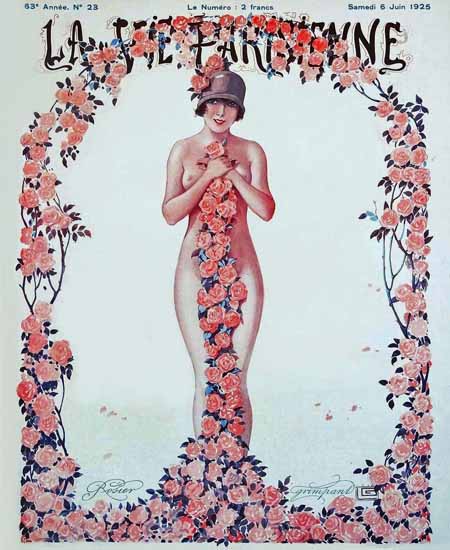 Roaring 1920s La Vie Parisienne 1925 Rosier Grimpant | Roaring 1920s Ad Art and Magazine Cover Art