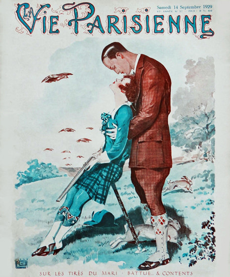 Roaring 1920s La Vie Parisienne 1929 Sur Les Tires Mari Georges Leonnec | Roaring 1920s Ad Art and Magazine Cover Art