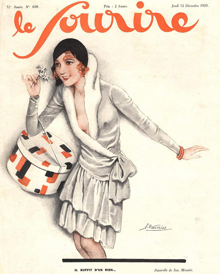 Roaring 1920s Le Sourire Magazine 1929 Il Suffit D Un Rien | Roaring 1920s Ad Art and Magazine Cover Art
