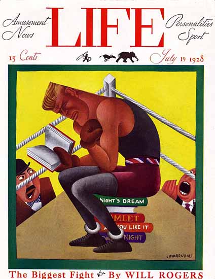 Roaring 1920s Miguel Covarrubias Life Magazine 1928-07-19 Copyright | Roaring 1920s Ad Art and Magazine Cover Art