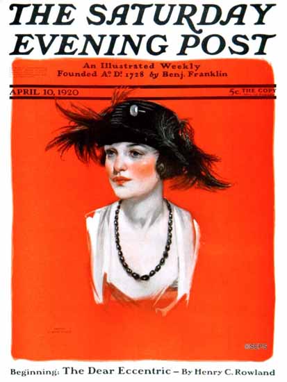 Roaring 1920s Neysa McMein Saturday Evening Post 1920_04_10 | Roaring 1920s Ad Art and Magazine Cover Art