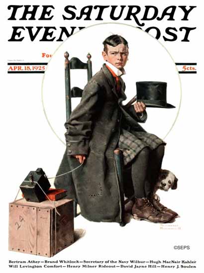 Roaring 1920s Norman Rockwell Artist Saturday Evening Post 1925_04_18 | Roaring 1920s Ad Art and Magazine Cover Art