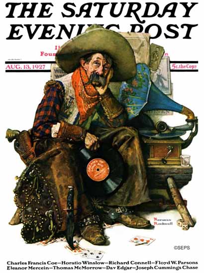 Roaring 1920s Norman Rockwell Artist Saturday Evening Post 1927_08_13 | Roaring 1920s Ad Art and Magazine Cover Art