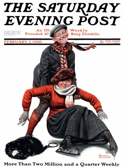 Roaring 1920s Norman Rockwell Saturday Evening Post 1920_02_07 | Roaring 1920s Ad Art and Magazine Cover Art