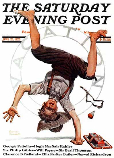 Roaring 1920s Norman Rockwell Saturday Evening Post 1923_06_23 | Roaring 1920s Ad Art and Magazine Cover Art