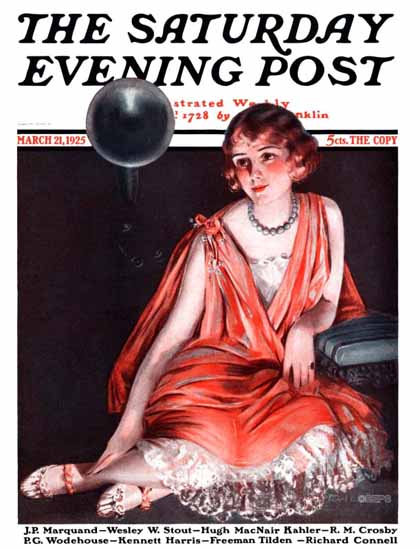 Roaring 1920s Pearl L Hill Cover Artist Saturday Evening Post 1925_03_21 | Roaring 1920s Ad Art and Magazine Cover Art